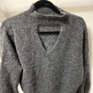 Ever New Wool and alpaca grey sweater size M, very unique design